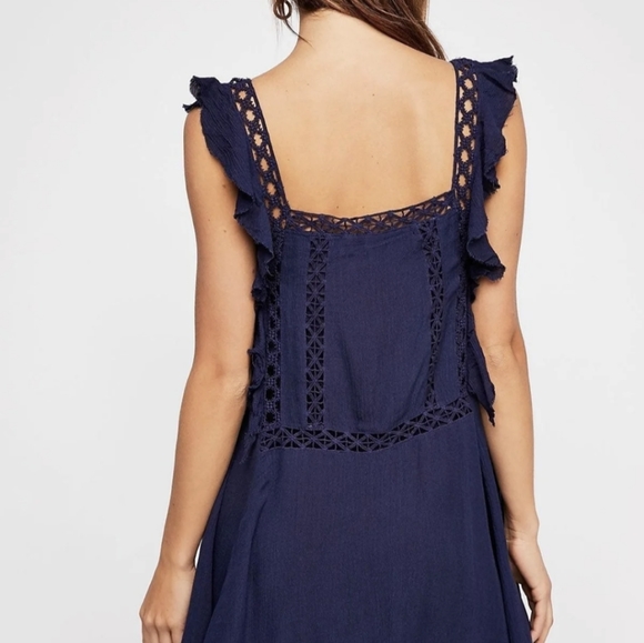 Free People, FP One, Priscilla Mini Dress, Navy, small - Picture 3 of 6